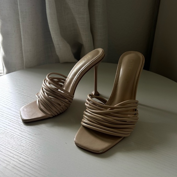 Zara Nude Strappy Heels - Picture 3 of 4